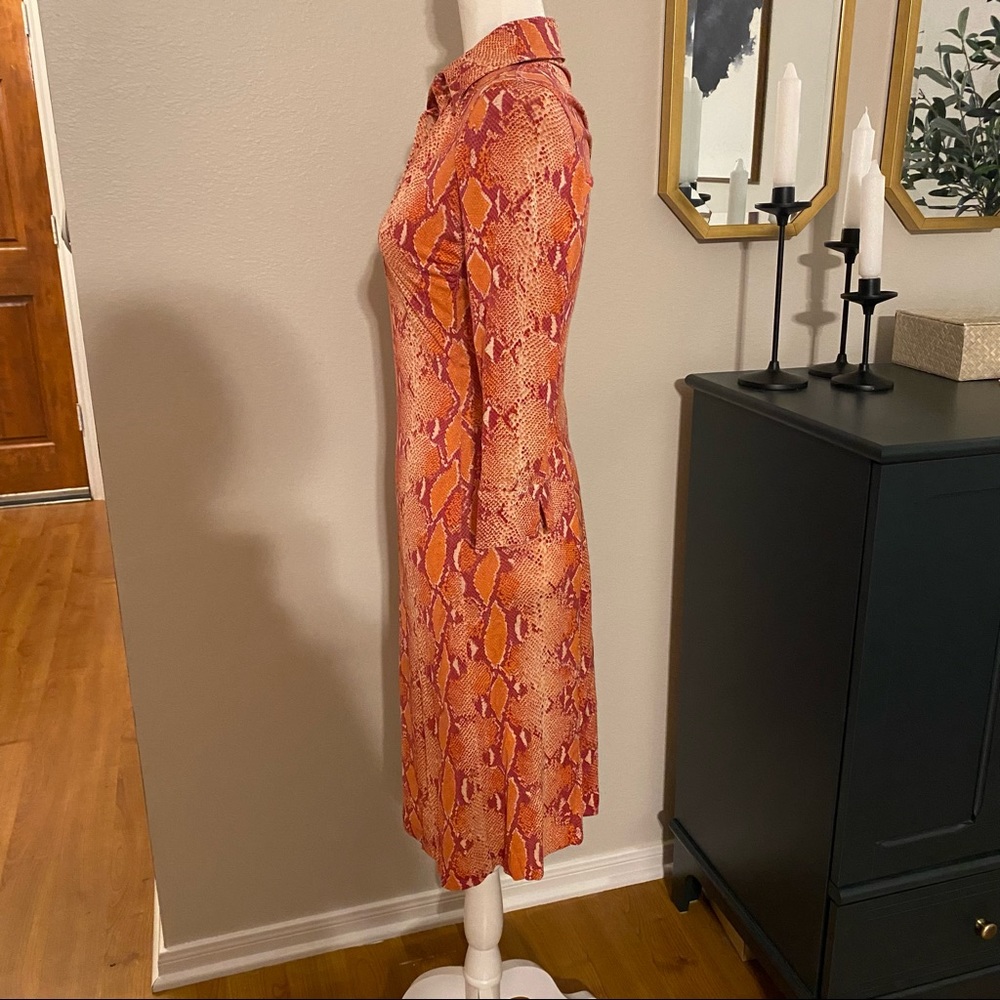 Diane Von Furstenberg silk python snake print silk jersey dress size 6 - Picture 4 of 10